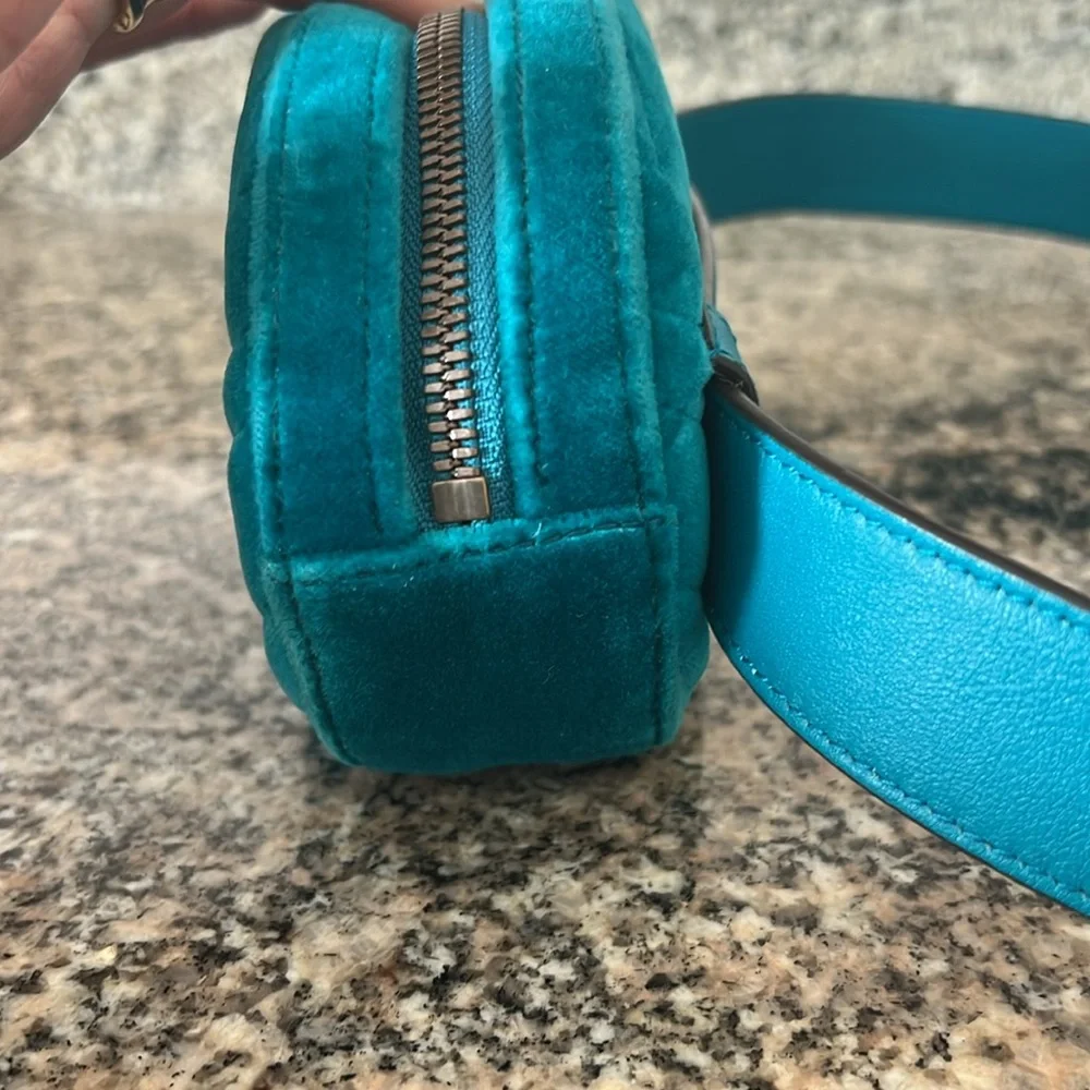 Gucci Velvet Matelasse GG Marmont Belt Bag